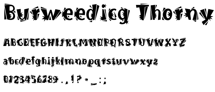 BurweedICG Thorny font